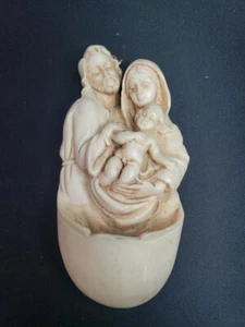 Holy Family Jesus Mary & Joseph 3-D Wall Pocket Plaque Christian Catholic Italy - Picture 1 of 9