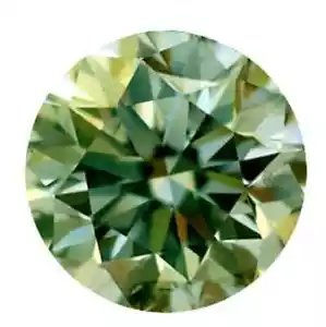 1.13ct Genuine Round-cut deluxe-quality AAA Greenish VVS1 Moissanite - Bild 1 von 4