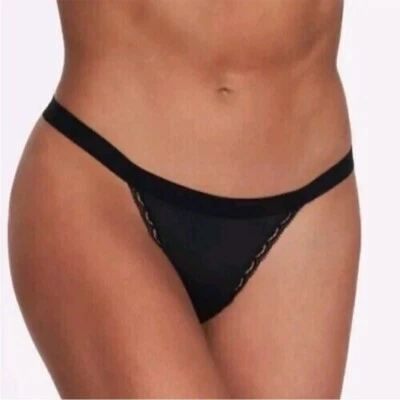 Frederick's of Hollywood Kira Tanga de Encaje Negro Bragas Talla 1X NUEVO Foto 1 de 4