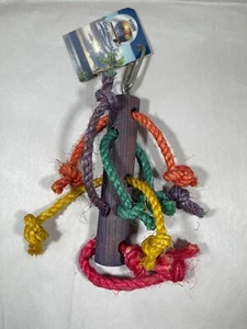 Island Cage Bird Toy Sisal Tug Colorful Chew for Medium Large Parrots USA - Picture 1 of 12