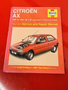 CITROEN AX 1987-1997 USADO MANUAL DE SERVICIO Y REPARACIÓN - Imagen 1 de 9