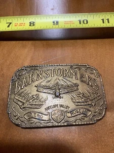 VINTAGE BELT BUCKLE BARNSTORMERS ANTELOPE VALLEY AERO MUSEUM - Picture 1 of 2