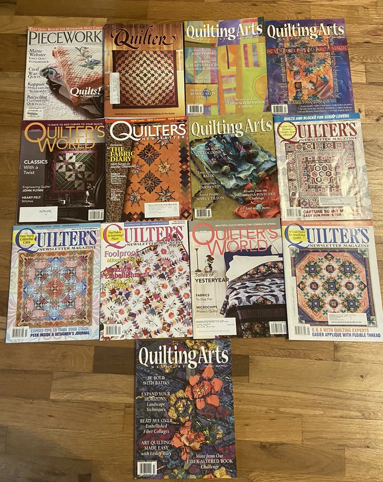 Quilting Magazine Lot 13 editions. Quilters World, Quilting Arts, Quilters - Image 1 of 1