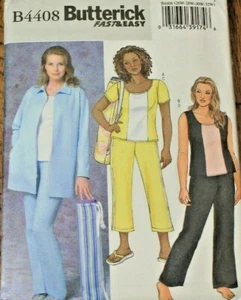 Butterick 4408 Women PLUS Jacket Top Pants & Bag Sewing Pattern 26W-28W-30W-32W - Picture 1 of 2