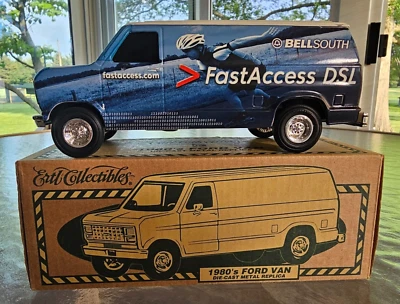 NIB Ertl BellSouth FastAccess DSL Metal 1980's Ford Van Die-Cast Bank Bell South - Image 1 of 4