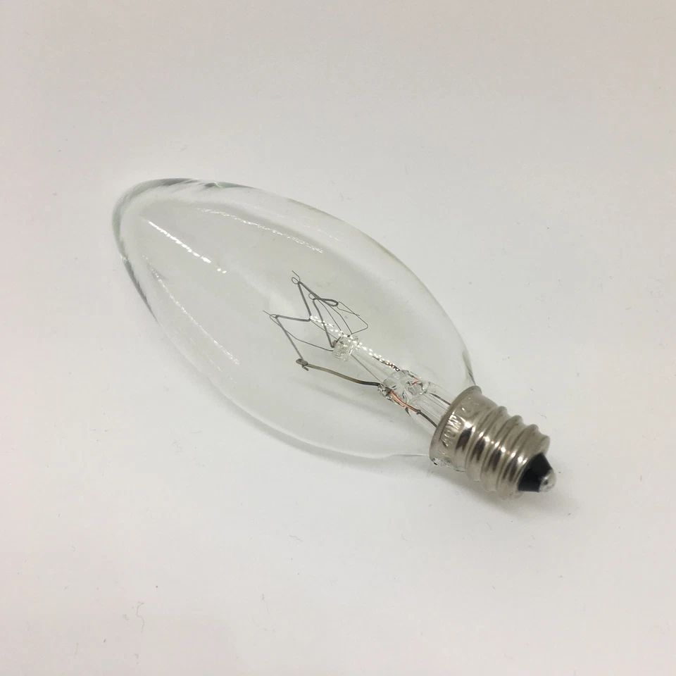 E12 40W Candle Light Bulb | American Candelabra Chandelier for use in UK 240V - Image 1 of 4