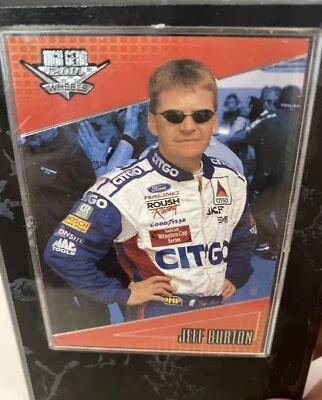 Jeff Burton 2001 High Gear Wheels Trading Card Black Marble Display Case - Image 1 of 4