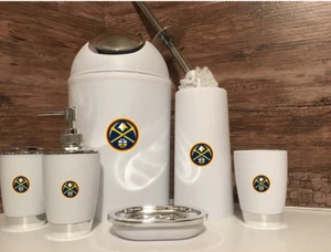 Denver Nuggets 6tlg Badezimmer Set Mülleimer Zahnbürstenhalter Becher Version 2 - Bild 1 von 1