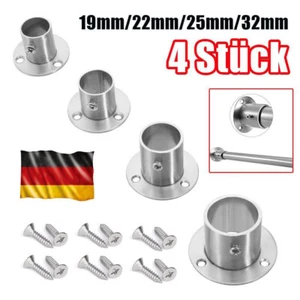 4 Stück Wandflansch Edelstahlbeschlag Wandanschluss Wandhalter Wandmontage DE - Bild 1 von 21