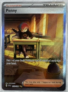 Juego de cartas coleccionables Pokemon - Penny - Escarlata y violeta conjunto base 252/198 arte completo SIR NM - Imagen 1 de 2