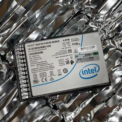 4TB Intel SSD P4510 Series DC NVME U.2 2.5" SSDPE2KX040T8 Solid State Drive - Image 1 of 4