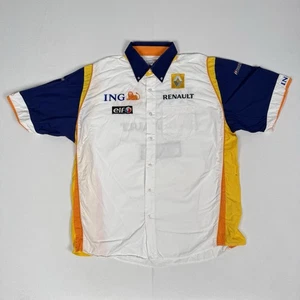 Renault F1 Team Shirt ING Shirt Short Sleeve Size XXL White Fernando Alonso - Picture 1 of 11