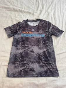 NFL Miami Dolphins dri-fit Gray digital camo tshirt youth Large - Picture 1 of 5