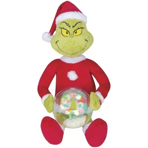 11" Animated Musical Christmas Grinch w/ Snow Globe Plush Holiday Tabletop Decor - Picture 1 of 10