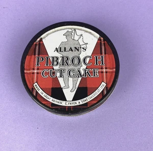 Freidora de lata de tabaco vintage Allan's Pibroch Cut Cake & Sons Scottish Piper - Imagen 1 de 7