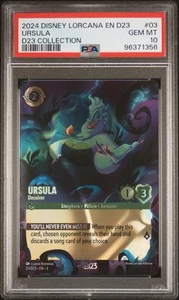 URSULA D23 COLLECTION DISNEY LORCANA EN D23-D23 EXPO PROMO 2024 03 PSA 10 - Picture 1 of 2