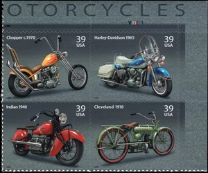 US Scott #4088a (4085-4088), Motorcycles, Plate Block of (4) 2006 39¢ Stamps MNH - Picture 1 of 1