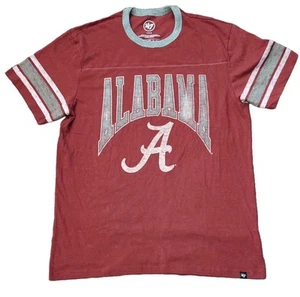 Alabama Crimson Tide 47 Brand Men's 2XL Distressed Ringer Short Sleeve T-Shirt - Picture 1 of 4