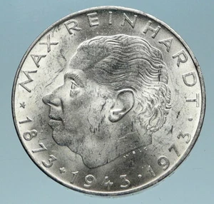 1973 AUSTRIA with Director Max Reinhardt Antique Silver 25 Schilling Coin i83486 - Picture 1 of 3