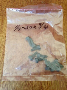 1/4-20 x 3/4 Hex Head Plastic Bolts - Foto 1 di 1