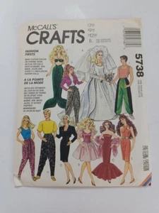 McCall’s Crafts 5738 Fashion Doll Clothes Sewing Pattern 11.5” Doll Uncut  - Picture 1 of 6