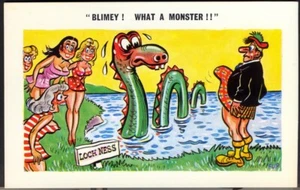 Risque Comic Postcard: Astounded Loch Ness Monster! Vintage Postcard. Free Post - Picture 1 of 1