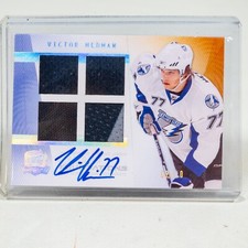 2009-10 UPPER DECK THE CUP VICTOR HEDMAN ROOKIE YEAR JERSEY AUTOGRAPHED  02/10!