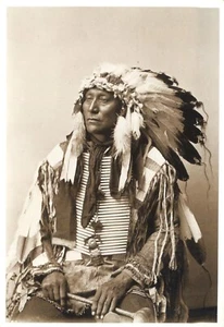 Hollow Horn Bear Brule Sioux Famed Orator 1850-1913 RPPC Real Photo Postcard - Picture 1 of 2