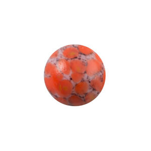 Orange Coral Matrix Glass Cabochons 11mm (6) cab1005Bv2