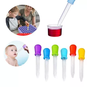 6X Liquid Droppers Pipettes Craft Candy Mould Kids Medicine Feeder Dropper 5ml - Picture 1 of 9