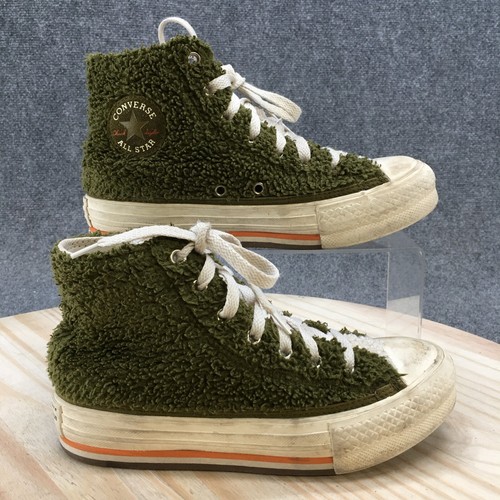 Scarpe Converse Gioventù 3 All Star Sherpa con lacci 673198C verde top alto
