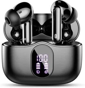 Bluetooth 5.3 draadloze hoofdtelefoon met HD-microfoon, hifi-stereo, led-display - Afbeelding 1 van 7