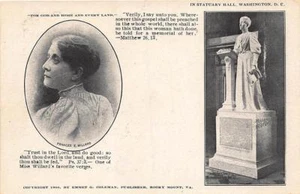 Washington DC Francis Willard Suffragette Statue Postcard - Picture 1 of 1