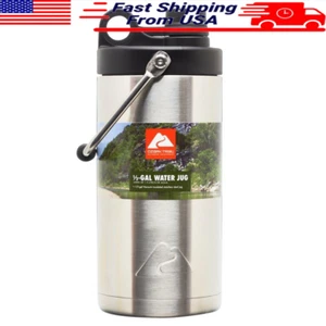 Stainless Steel Water Jug 1/2 Gal Insulated BPA-Free Cold/Hot Adventure New - Picture 1 of 10