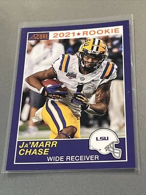2021 Chronicles Draft Picks Ja'Marr Chase Orange Parallel Score Rookie NM - Image 1 of 2