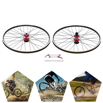 27.5'' Bicycle Front Rear Wheels Set MTB Wheelset Aluminum Alloy Rim Disc Brake - Image 1 of 4