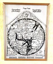 Antique World Map Framed