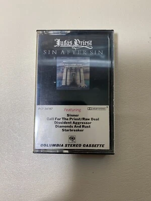 Judas Priest Sin After Sin Cassette 1977 CBS Tested Working - Image 1 of 4