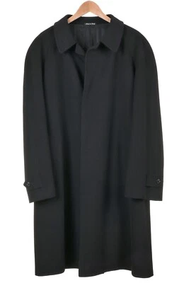 Abrigo raglán de franela de lana negro liso Pal Zileri ITALIA LORO PIANA 46 Foto 1 de 4