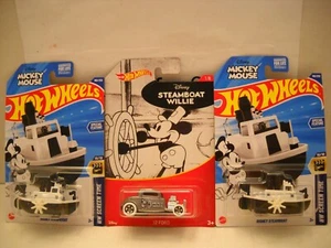 Hot Wheels Disney Mickey Mouse Club Steamboat Willie '32 Ford Coupe Lot - Picture 1 of 1