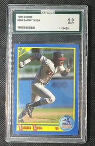 Sammy Sosa 1990 Score Rookie RC #558 AGS 9,0 como nuevo - Imagen 1 de 2