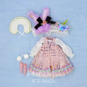 Juego de Vestido Chal de Conejo Rosa Rococó Rosa para Muñeca Blythe 12" Conjunto de Fábrica - Imagen 1 de 4