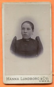 CDV Umea, Schweden, Portrait einer jungen Frau, von Hanna Lundborg, um 1890er - Bild 1 von 3