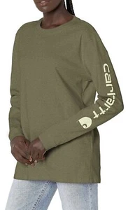 Carhartt Women’s Loose Fit Heavyweight Long Sleeve T Shirt Cotton size 1X New - Picture 1 of 13