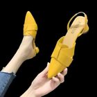 Summer Party Shoes Pumps Women Pointed Toe Sandals Chunky Heel Pumps High Heels