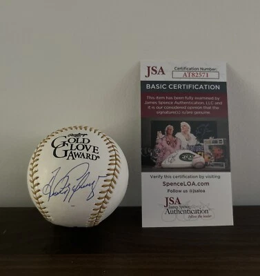 安德烈斯·加拉拉加签名亲笔签名金手套棒球勇士博览会 JSA 正品证书 — 第 1/2 张图片