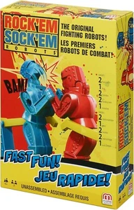 ROCK'EM SOCK'EM ROBOTS FIGHTING ROBOTS BRAND NEW 2019 TRAVEL SIZE MATTEL GAMES - Picture 1 of 4
