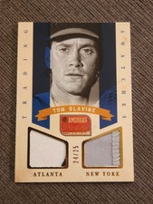 2013 Panini America's Pastime Trading Swatches Gold #TS-TG Tom Glavine 24/25