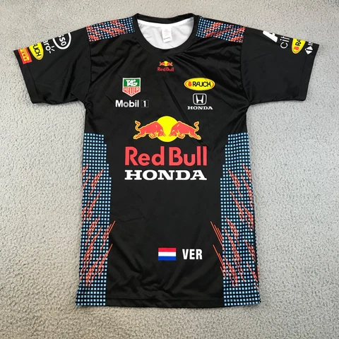 Red Bull F1 Champion Shirt Men's Small Black Short Sleeve Crew Neck Honda Mobil Cover