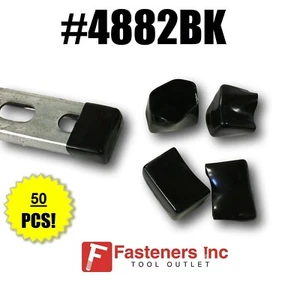 (Qty 50) Plastic Safety BLACK End Caps for Unistrut Channel 13/16'' #4882BK - Picture 1 of 5